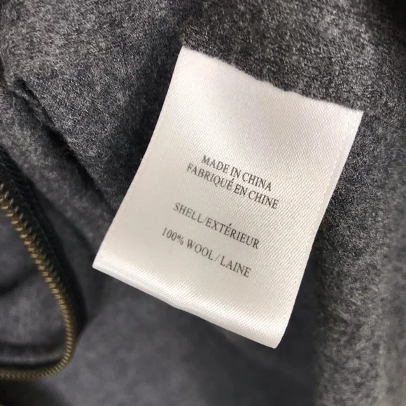 HELMUT LANG 100% Wool Zipper Dress Gray Size L - Picture 10 of 14